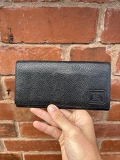 Vintage Burberry Leather Wallet Purse Black
