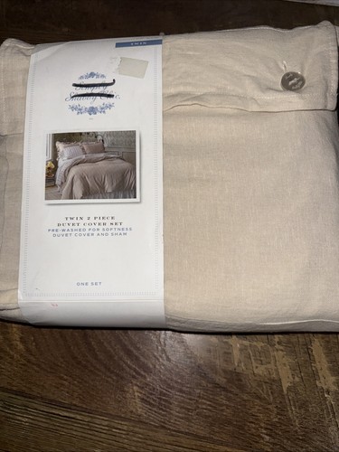 Shabby chic tan linen - shabby, duvet