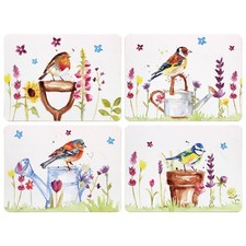 Garden Birds 4-Set Cork