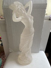 Vintage Lucite,Frosted Acrylic Nude,Goddess Figure,Woman Statue,H14.7/8”