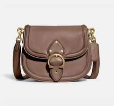 COACH C0749 Beat saddle bag Taupe NWT