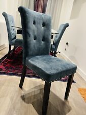 Dinner Velvet Chair Modern Teal