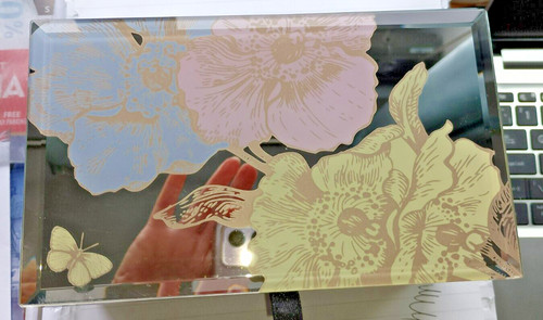 Glass mirrored jewellery box - mirrored,