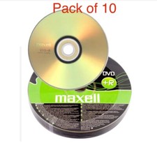 10 x MAXELL DVD+R  BLANK DISCS