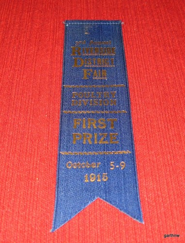 Prize ribbon 1915 riverside - prize,