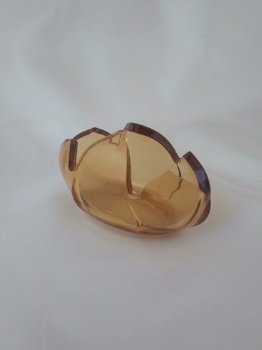 Bagley amber glass tulip posy - glass,