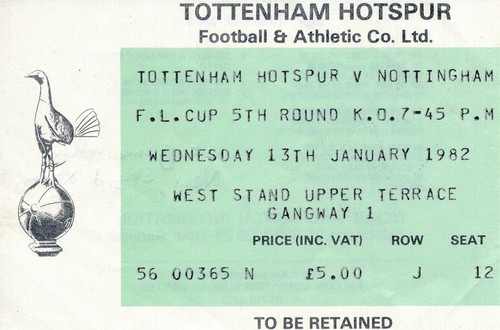 Ticket tottenham nottingham - tottenham, v