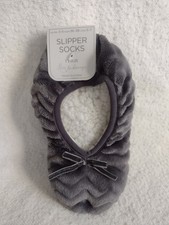 NEW 'Love To Lounge' Cosy Grey Slipper Socks, UK Size 3-5, EUR 36-38, USA 5-7 