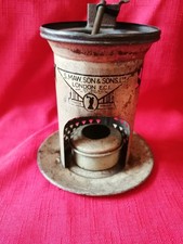 VINTAGE TIN MEDICINAL VAPORISER BY S.MAW FOR PATIENTS WITH BREATHING PROBLEMS.