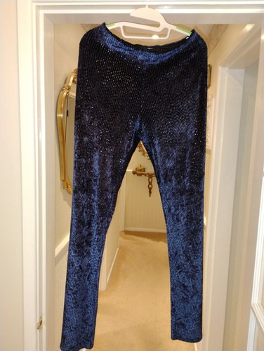 Blue velvet flared stretch - blue,