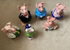Original Wade, natwest pigs full family set including cousin Wesley, 