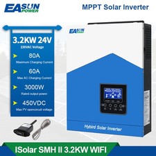 Easunpower 3200W Hybrid Solar Off Grid Inverter 24V 80A MPPT Charge Controller
