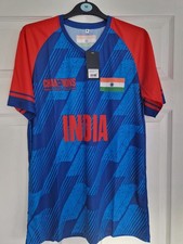 Mens India Cricket Champions Trophy 2025 Jersey. Size M In Blue / Red. 100% Poly