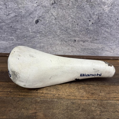 Vintage bianchi saddle white - vintage,