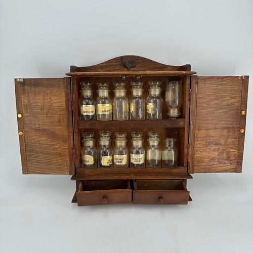 Vintage wooden spice rack - wooden,