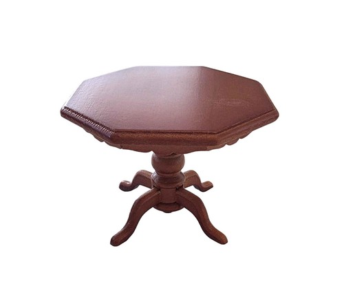 Dolls house octagonal table - dolls,