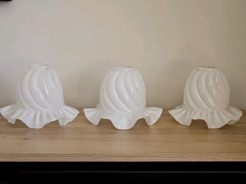 Vintage glass light shades - vintage, set