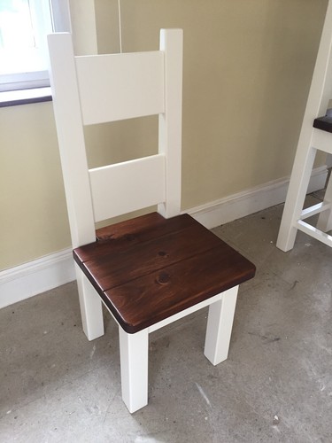Rustic solid pine dining chair - pine,