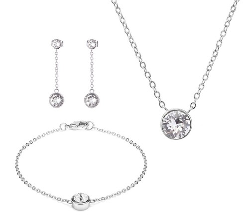 18ct white gold plated set - 18ct,
