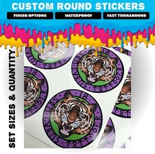 LOGO Printed Round Stickers - Custom Logo labels - postage labels - Personalised