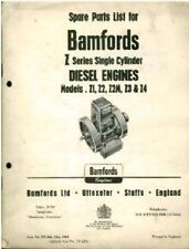 BAMFORDS DIESEL ENGINE Z SERIES - MODELS Z1 Z2 Z2M Z3 Z4 PARTS MANUAL