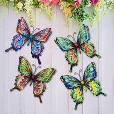4Pcs Butterfly Metal Wall