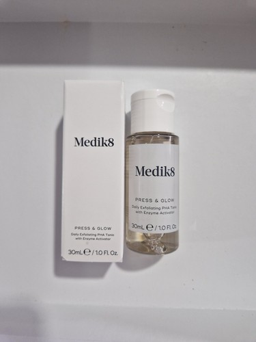New boxed medik8 press glow - press, &