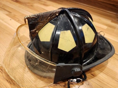 Black fire fighter - black, helmet