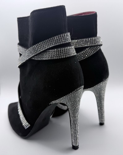 Wilady black suede rhinestone - black,