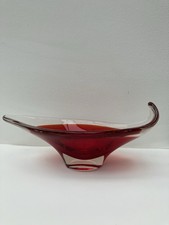 Whitefriars #9413 Ruby Red Cased Glass Bowl by Geoffrey Baxter