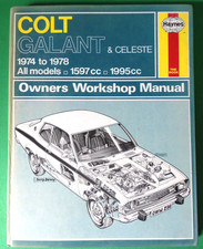 Haynes Manual Mitsubishi Colt Galant Celeste 1600 2000 GTO GSR Coupe Saloon etc