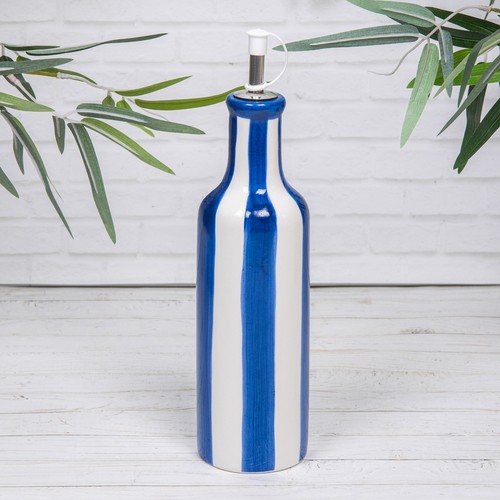 Blue white stripe ceramic - /,