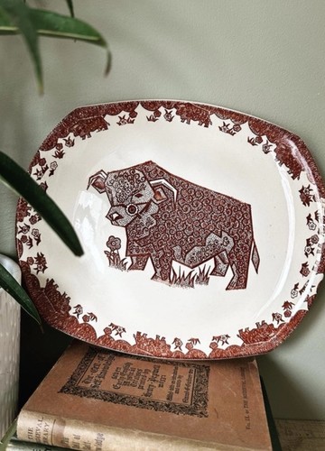 1970s ironstone beefeater cow - 1970s,