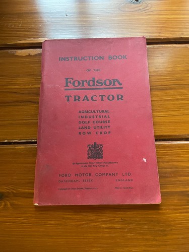 Fordson tractor instruction - fordson,