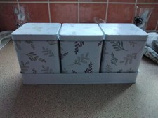 Yankee Candle Storage Tins - 3x Empty Tins + Tray - Display Organisation