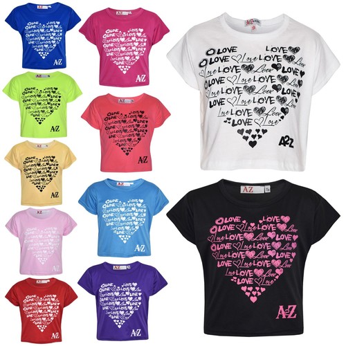Girls top kids love print - girls,
