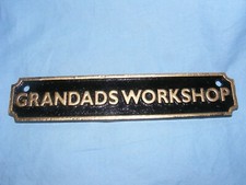 Grandads Workshop Sign Cast