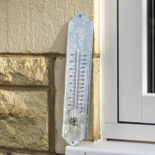 30cm zinc garden thermometer - 30cm,