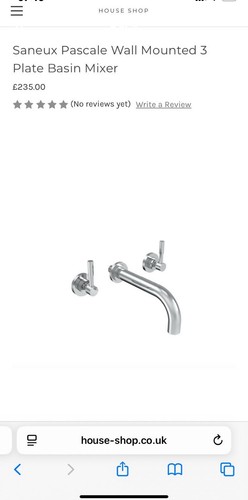 Wall mounted mixer tap for - mounted,