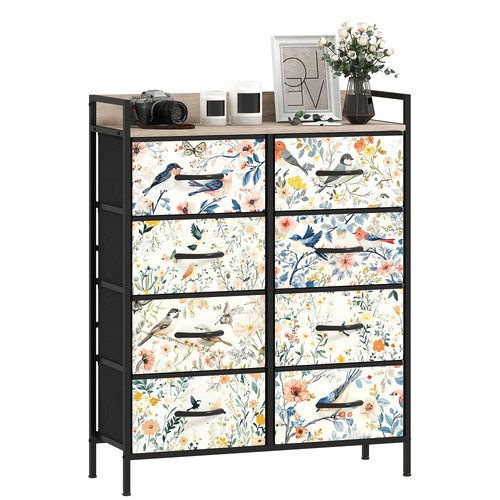 Homcom drawer bedroom chest - 8-drawer,