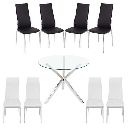 Glass dining table - table, &