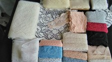 JOB LOT of lace assorted widths lengths colours junk journals slow stitch D110