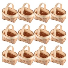 20 Pcs Mini Straw Baskets With