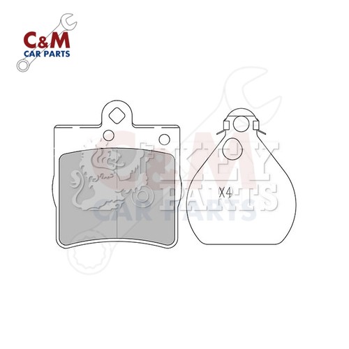 Rear brake pads set - brake, fits