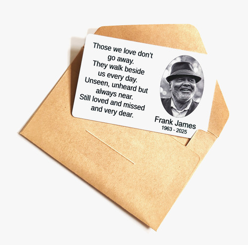 Photo remembrance wallet card - photo,