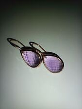 Pia Jewellery Amethyst Chequerboard Teardrop Earrings