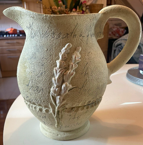 Beige matte ceramic pitcher - ceramic,
