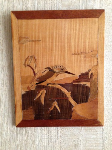 Vintage wooden marquetry - vintage,