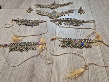 Bundle Of Afghan Afghanistan Gold Tone Jewellery,  Hair , Earrings & Necklace