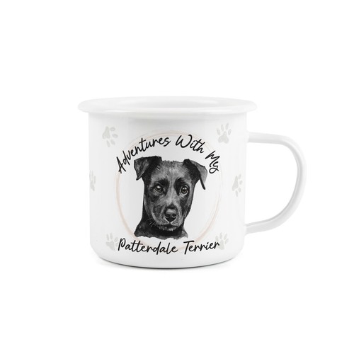 Patterdale terrier enamel mug - terrier,